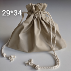 Мішечок саржевий бежевий 29*34 см